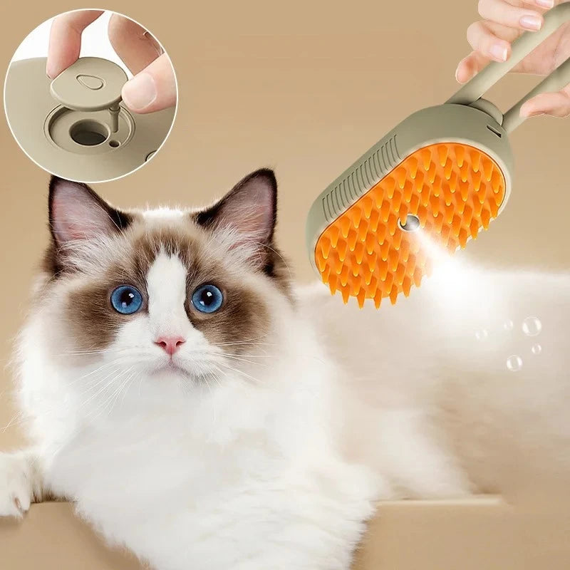 Pet Steam Brush Cat Dog Cleaning Steamy Spray Massage Beauty Comb,
 Steamy Pet Grooming Brush,
 Pet Cleaning Steam Comb,
 Steam Massage Comb for Dogs and Cats.