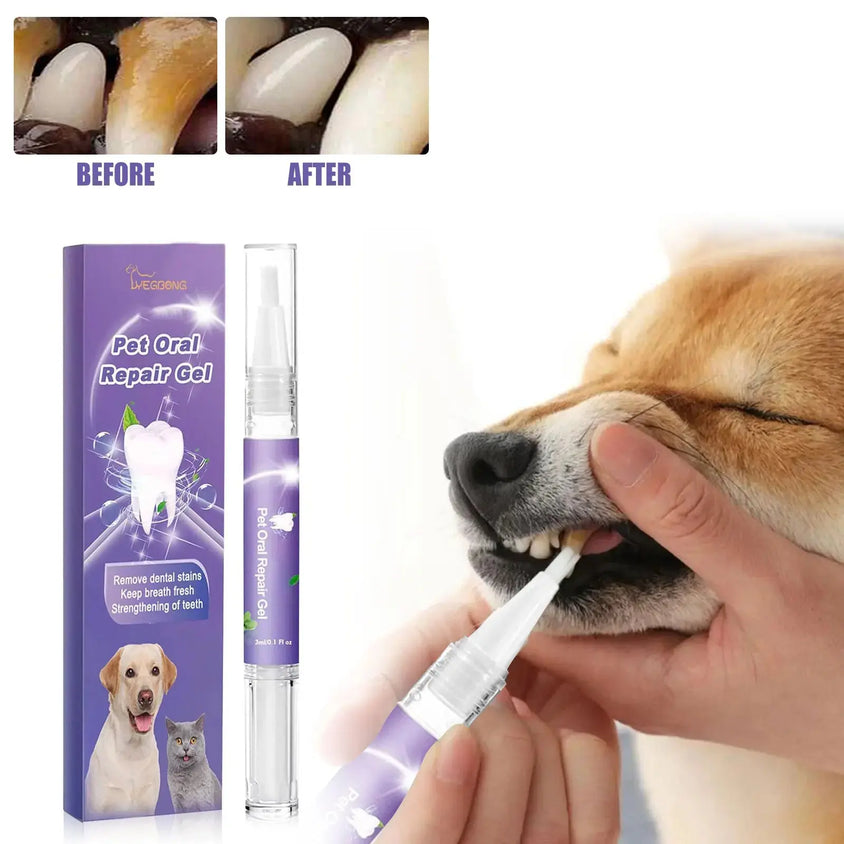 Dog Oral Cleaning Gel Tooth Stain Cleaner - CatebyPets