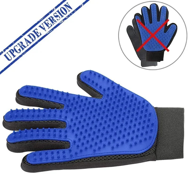 Silicone Pet Grooming Gloves Cats Hair Brush and Comb Gloves to Bathe Dogs Cleaning Hair Removal  for Dog Animal Use Supplies - CatebyPets