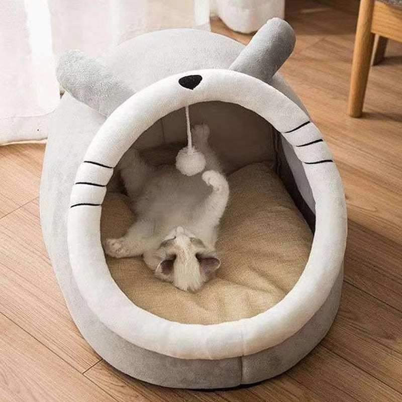 Ultra-Cozy Plush Cat Bed - Non-Toxic, Machine Washable Design - CatebyPets