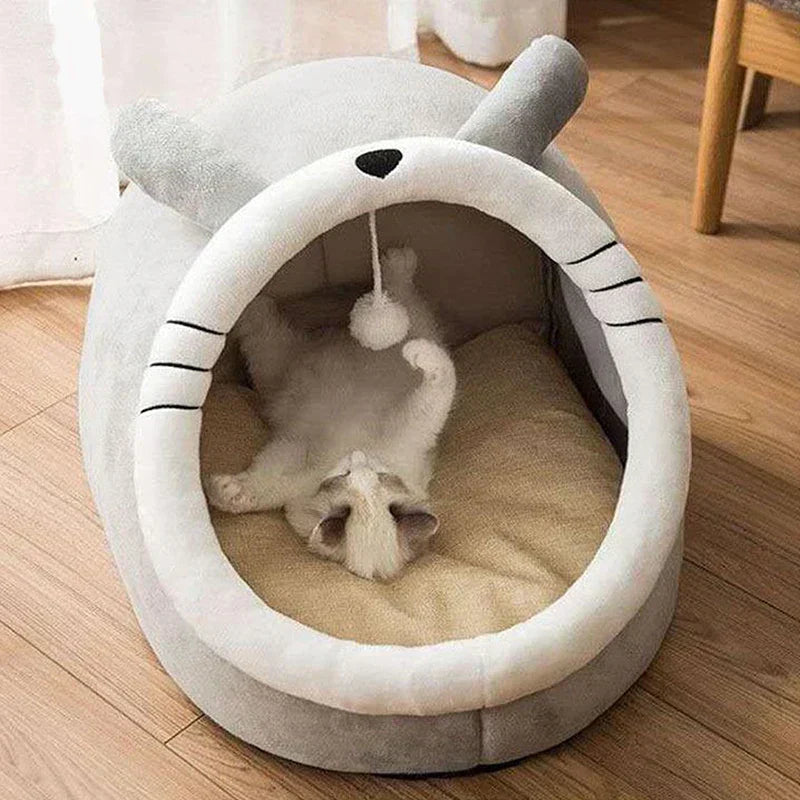 Ultra-Cozy Plush Cat Bed - Non-Toxic, Machine Washable Design - CatebyPets