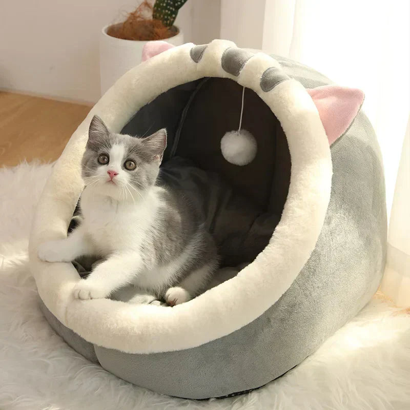 Ultra-Cozy Plush Cat Bed - Non-Toxic, Machine Washable Design - CatebyPets