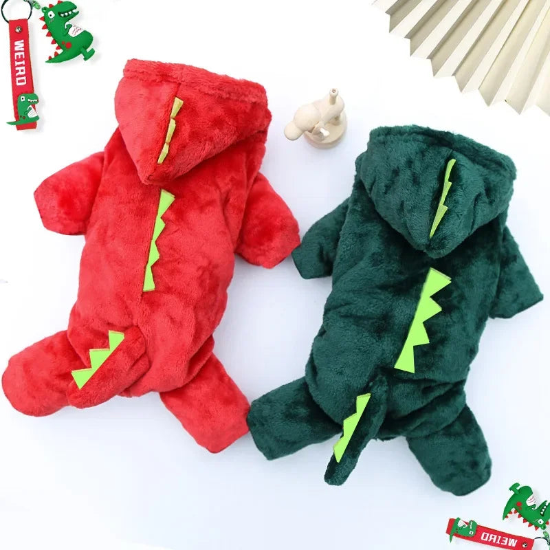Fleece Dog Clothes Cosplay Pet Hoodies Winter Warm Dog Coat Jacket For Small Dogs Jumpsuits Chihuahua Yorkie Clothes Pet Apparel - CatebyPets
