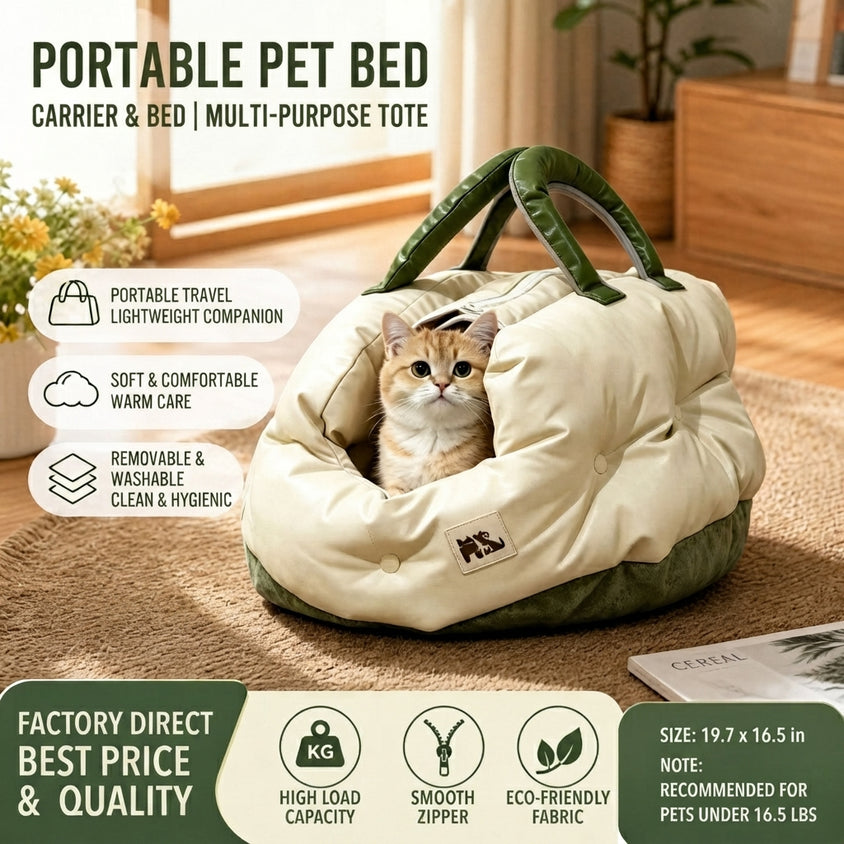 Small Pet Carrier Bag Portable Outdoor Home Kennel For Cats Dogs - CatebyPets