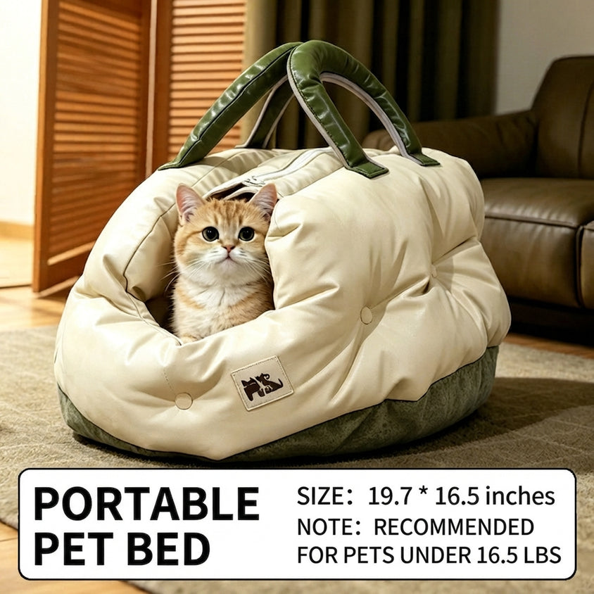 Small Pet Carrier Bag Portable Outdoor Home Kennel For Cats Dogs - CatebyPets