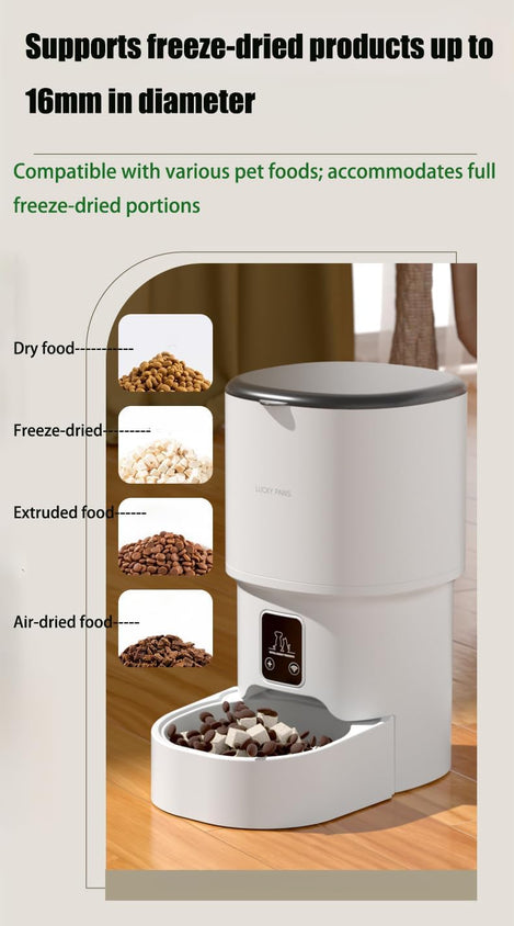 Smart Pet Feeder, 4L Capacity, App-Controlled with Bluetooth - CatebyPets