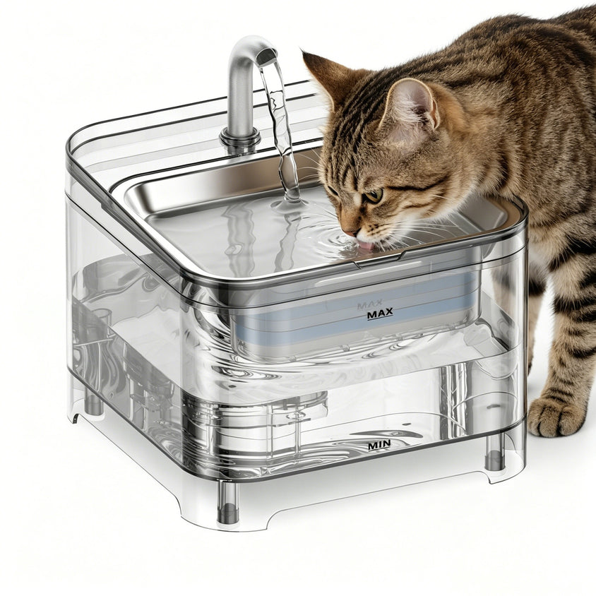 宠物饮水机智能猫咪自动循环喷泉饮水器新款小宠猫狗用品厂家 - CatebyPets