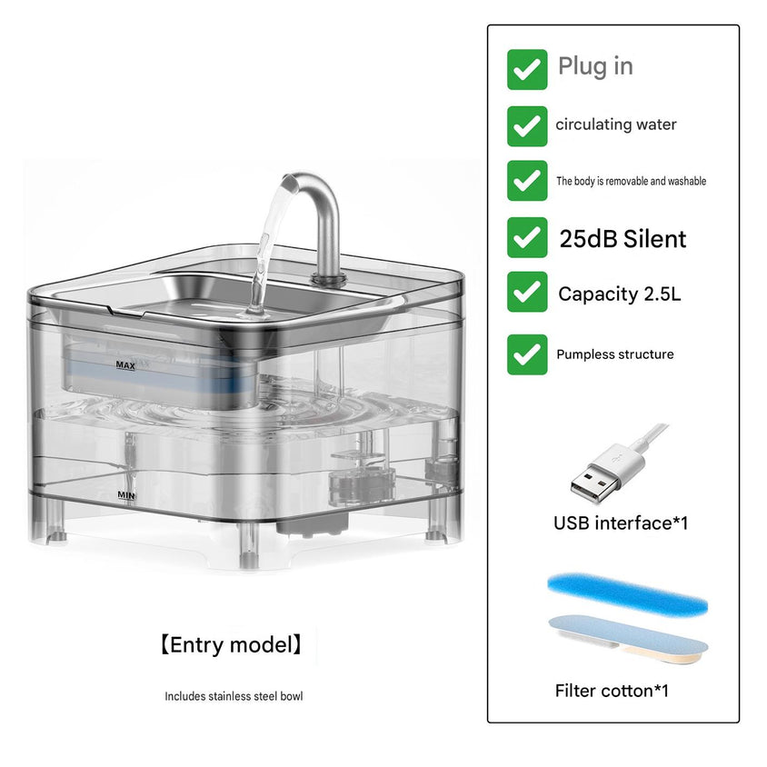 Smart Cat Automatic Circulating Fountain Water Dispenser - Cat Water Fountain Dispenser - CatebyPets