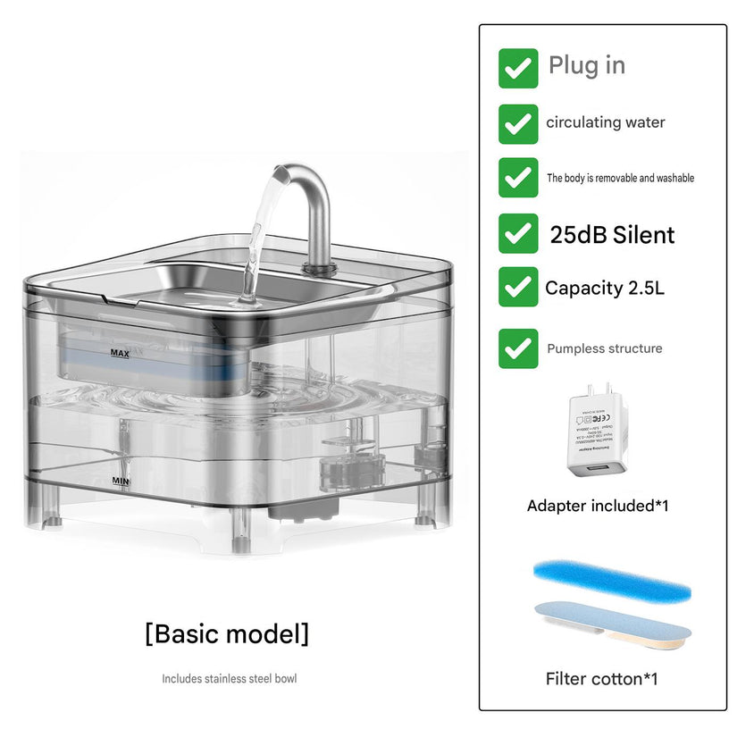 Smart Cat Automatic Circulating Fountain Water Dispenser - Cat Water Fountain Dispenser - CatebyPets