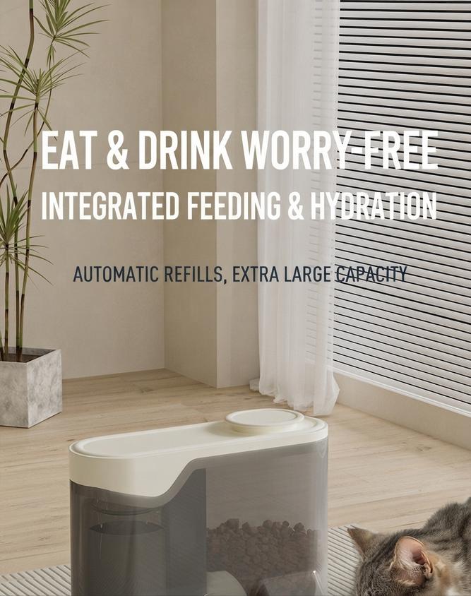 Smart Feeder Cat: Automatic Cat & Dog Feeder And Water Dispenser - CatebyPets