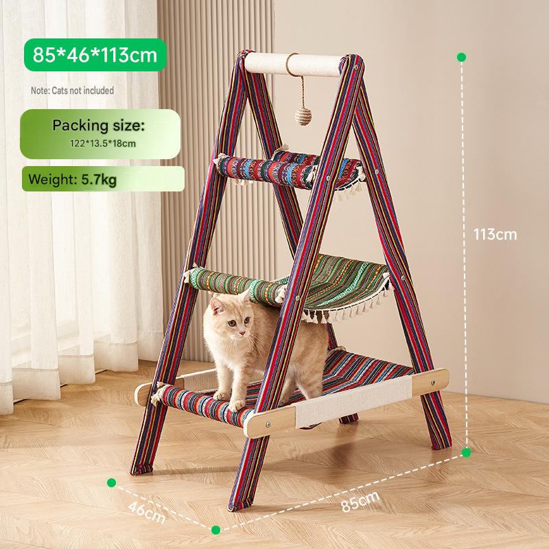 Solid Wood Cat Trees: Multiple Cat Tree Tower, Handmade Wood - CatebyPets