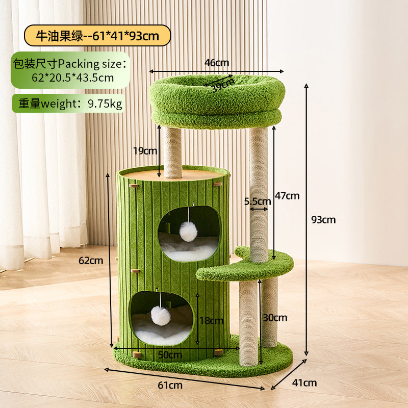 Solid Wood Cat Trees: Multiple Cat Tree Tower, Handmade Wood - CatebyPets