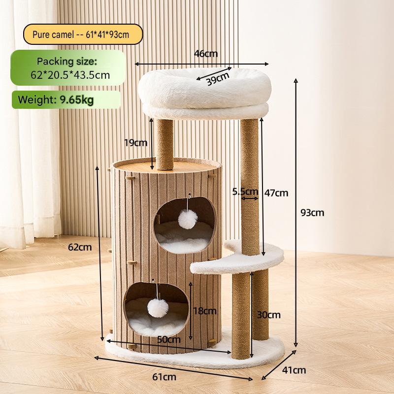 Solid Wood Cat Trees: Multiple Cat Tree Tower, Handmade Wood - CatebyPets