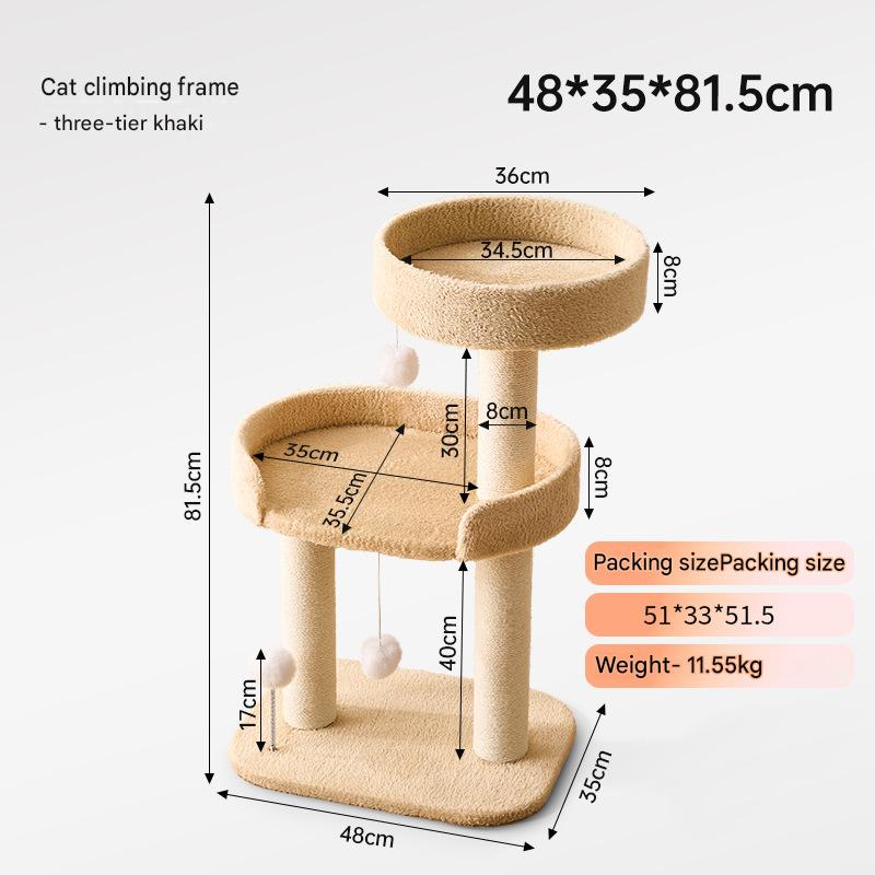 Solid Wood Cat Trees: Multiple Cat Tree Tower, Handmade Wood - CatebyPets