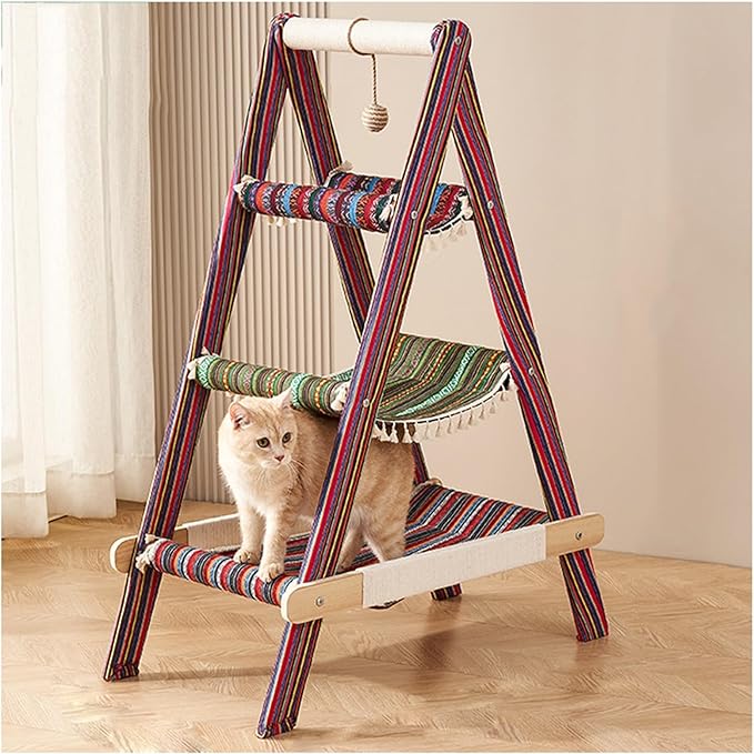 Chat Ligne Multi-Cat Hammock Tree: Ultimate Play & Rest Hub - CatebyPets