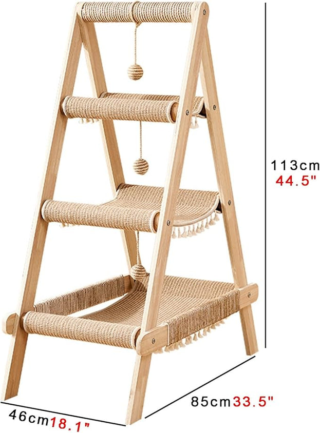 Chat Ligne Multi-Cat Hammock Tree: Ultimate Play & Rest Hub - CatebyPets