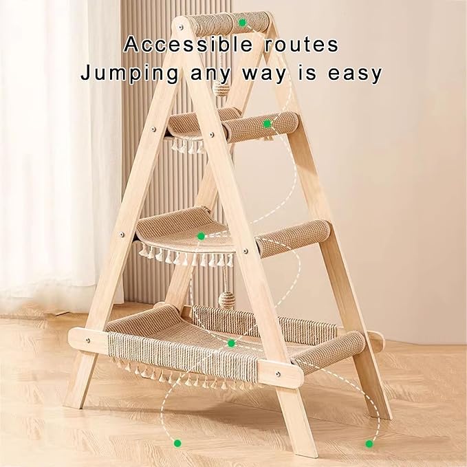 Chat Ligne Multi-Cat Hammock Tree: Ultimate Play & Rest Hub - CatebyPets