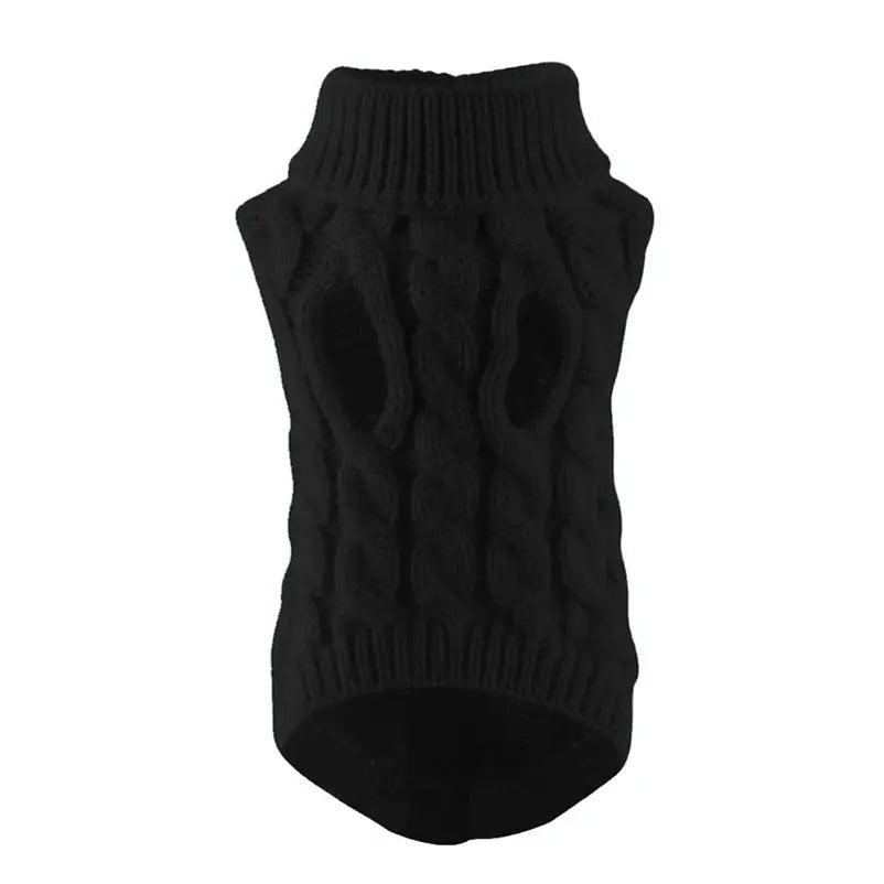 Sweaters for Small Medium Dogs Cats Clothes Winter Warm Pet Turtleneck Teddy Jacket - CatebyPets