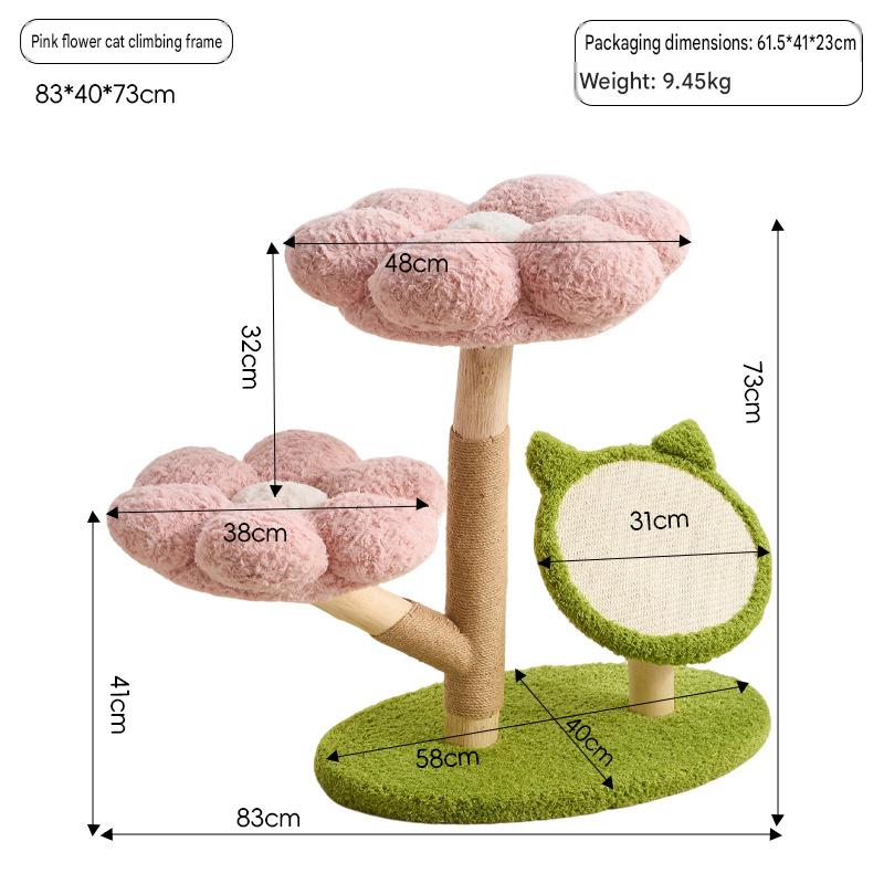 Solid Wood Cat Trees: Multiple Cat Tree Tower, Handmade Wood