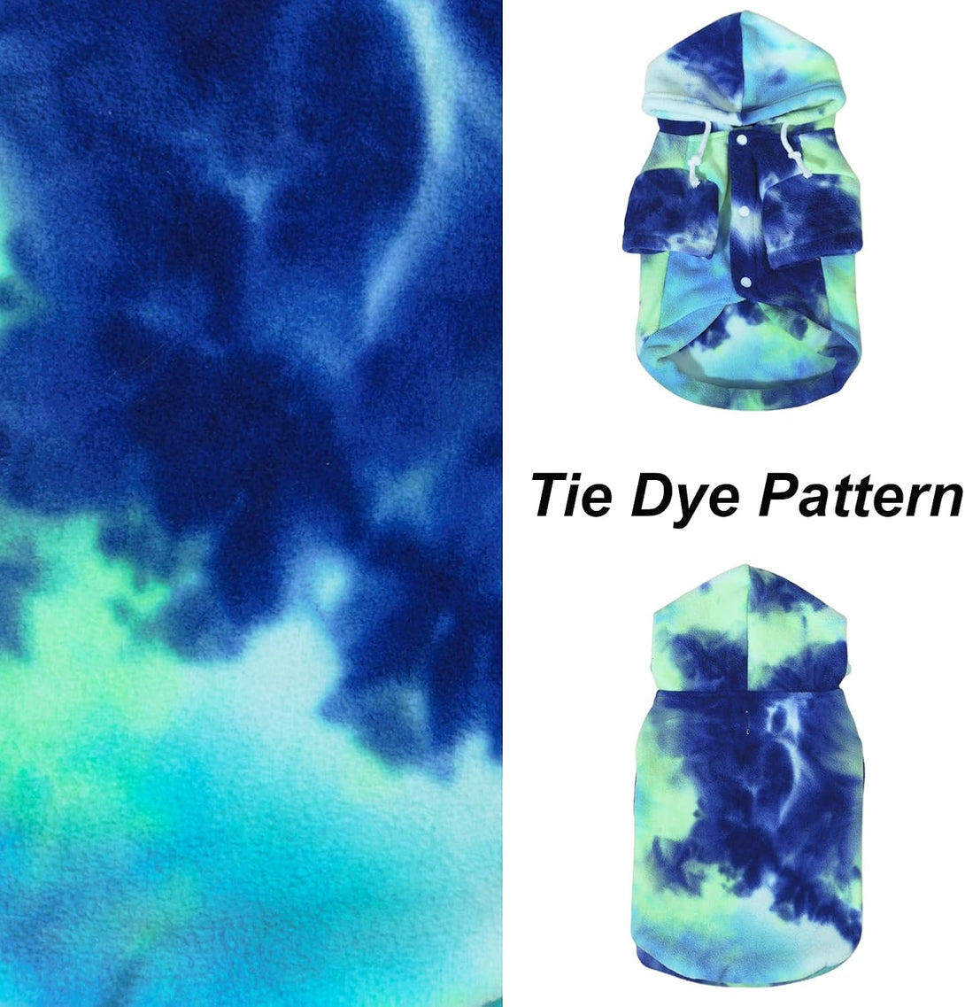 Tie Dye Dog Clothes Hoodie, Pet Winter Coat,
 Tie Dye Dog Hoodie,
 Winter Coat for Dogs,
 Tie Dye Dog Hoodie