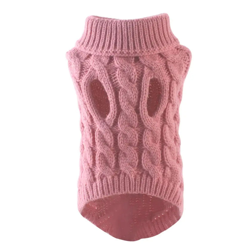 Sweaters for Small Medium Dogs Cats Clothes Winter Warm Pet Turtleneck Teddy Jacket - CatebyPets