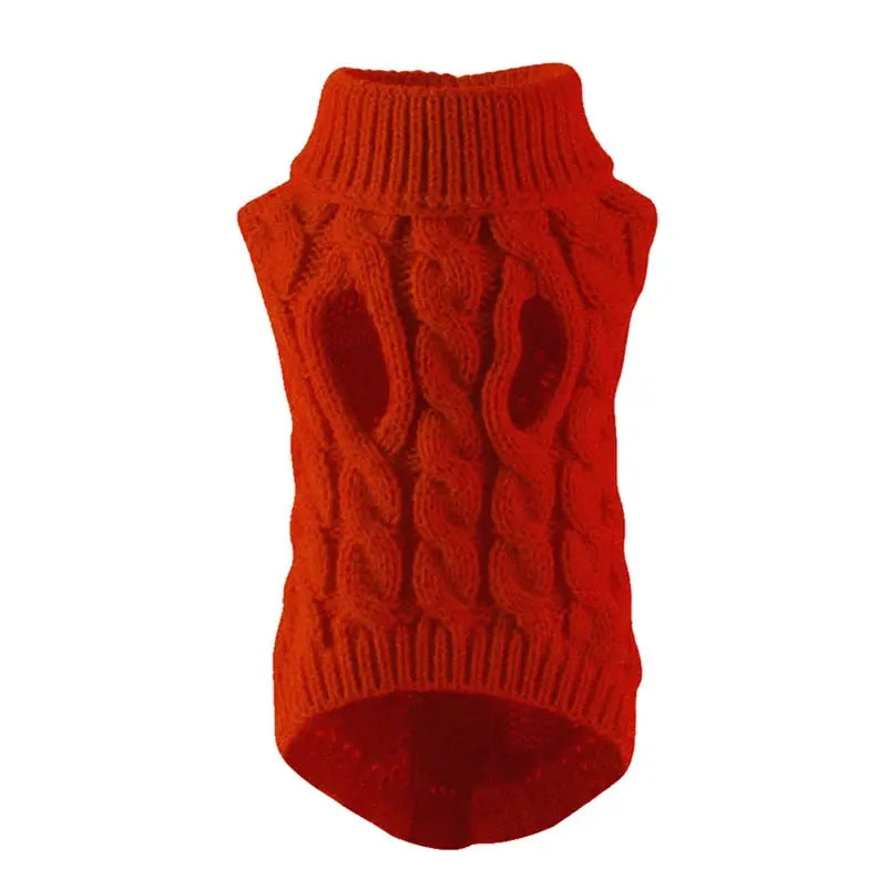 Sweaters for Small Medium Dogs Cats Clothes Winter Warm Pet Turtleneck Teddy Jacket - CatebyPets