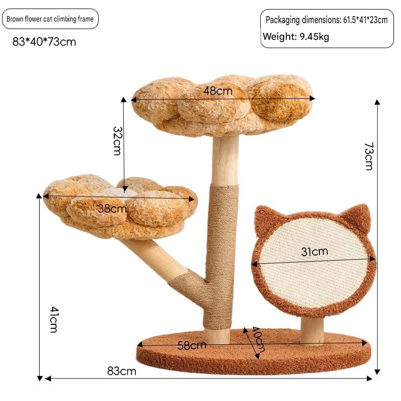Solid Wood Cat Trees: Multiple Cat Tree Tower, Handmade Wood