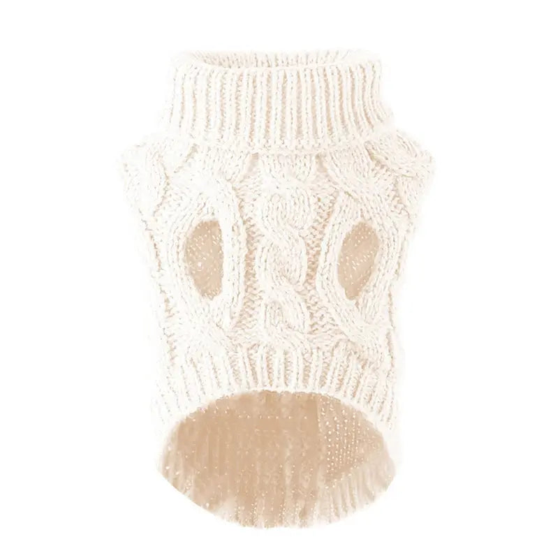 Sweaters for Small Medium Dogs Cats Clothes Winter Warm Pet Turtleneck Teddy Jacket - CatebyPets
