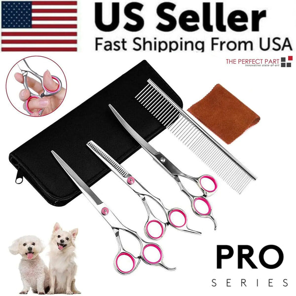 Pet Grooming Scissors Stainless  Trimmer Kits,
Pet Hair Cutting Scissors Kit,
Stainless Steel Pet Trimmer Kit,
Pet Grooming Scissors Set
