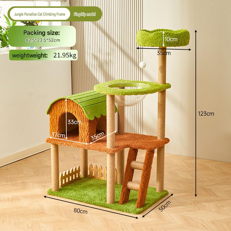 Solid Wood Cat Trees: Multiple Cat Tree Tower, Handmade Wood